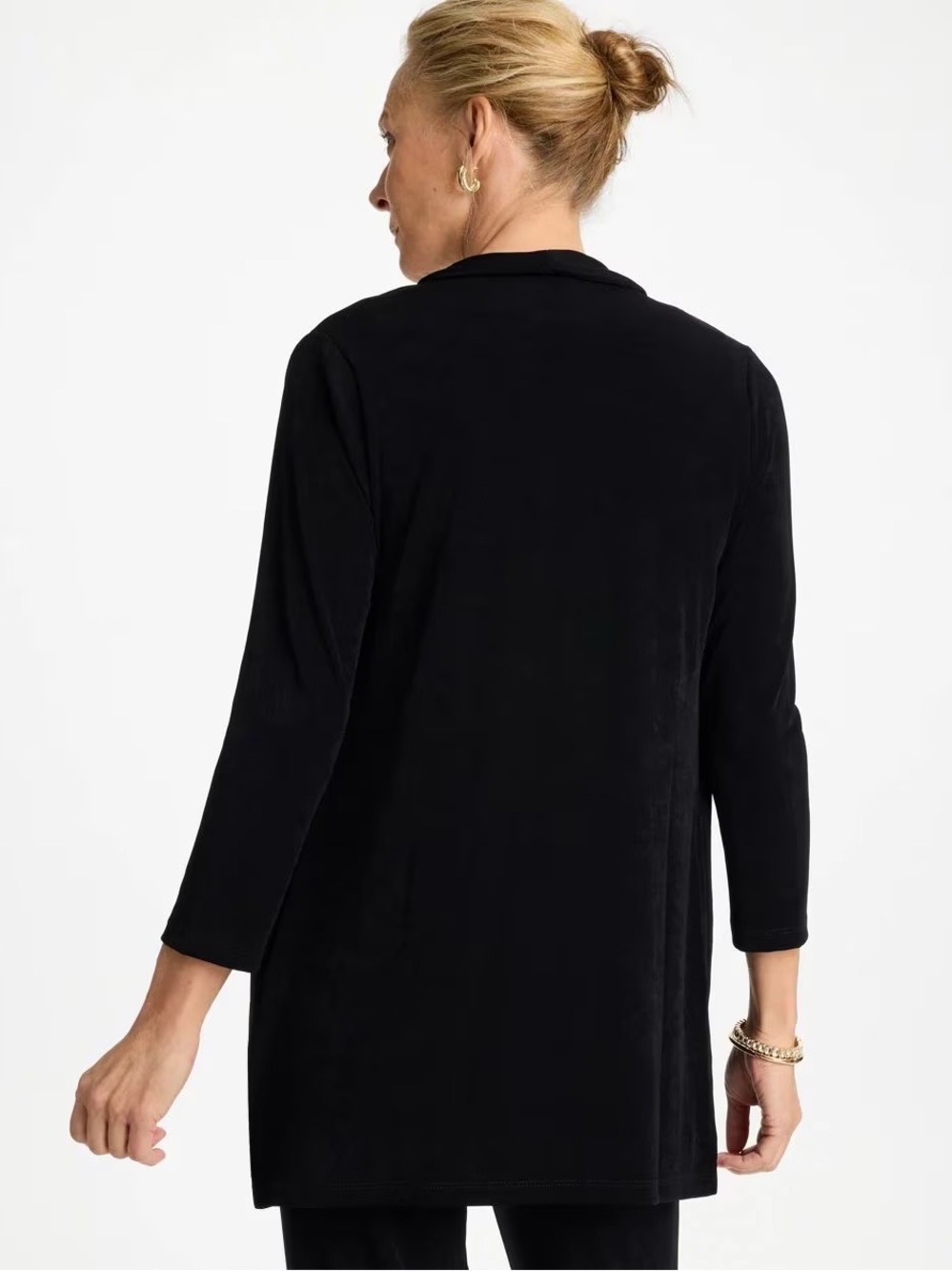 Chico’s Travelers Classic Long Jacket Black - Picture 3 of 7